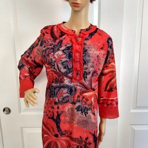 Soft Surroundings Mandarin Style Blouse